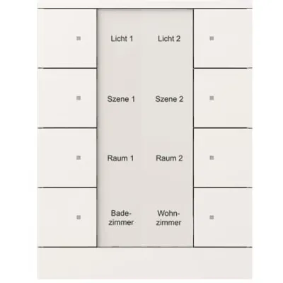 Busch-Jaeger Tastsensor SB/U8.0.11-84 KNX 8-fach Unterputz | Busankoppler | LED-Anzeige | Beschriftungsfeld | studioweiß