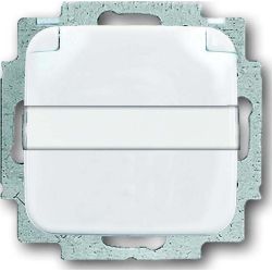 BUSC Steckdose SCHUKO 20 EUKNB-214 Klappdeckel Namenschild ws