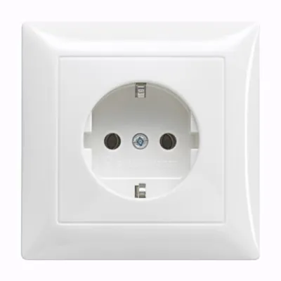 Busch-Jaeger SCHUKO Unterputz-Steckdose 20 EUJ-914 | Busch-balance SI | 1-fach | Steckklemme | IP20 | 16A | alpinweiß
