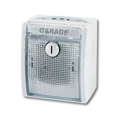 Busch-Jaeger Dämmerungsschalter 2240 W-54 | Aufputz | ocean | IP44 | 3680W | Lichtsensor | Beschriftungsfeld | alpinweiß