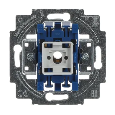 Busch-Jaeger Wippschalter-Einsatz 2400/6 US | Wechselschalter Unterputz | 16AX 250V | 1-fach | blau | IP20