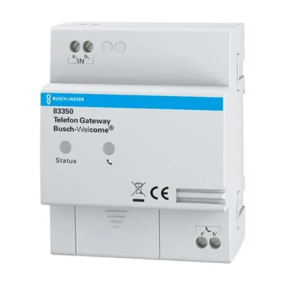 Busch-Jaeger Telefon-Gateway analog REG 83350 | für Busch-Welcome | Türsprechanlagen-Adapter | 2-Draht | IP20 | 4TE