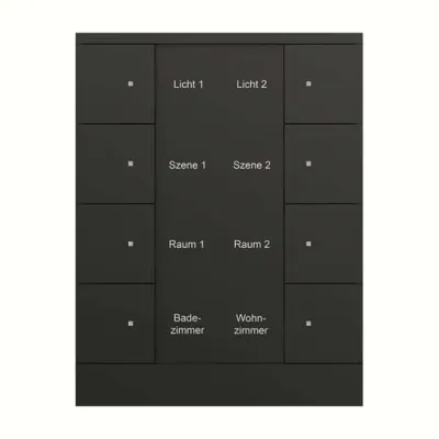 Busch-Jaeger Bedienelement KNX SB/U8.0.11-885 | 8-fach Tastsensor | Unterputz | LED-Anzeige | schwarz matt | Kunststoff