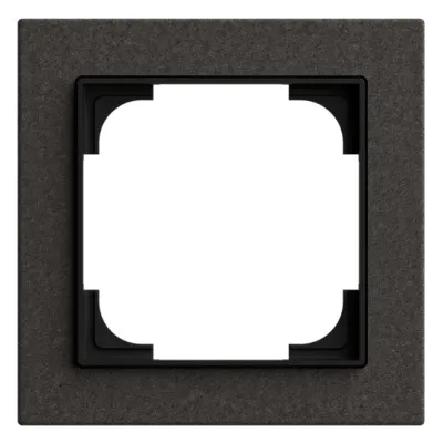 BUSCH-JAEGER Abdeckrahmen 1-fach 1721-4045 | Schalterrahmen Busch-art linear | Unterputz | matt | schwarz | 85x85mm