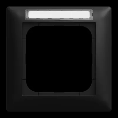 BUSCH-JAEGER Abdeckrahmen 1-fach 1721 NSK-915 | Schalterrahmen mit Sichtfenster | Kunststoff matt schwarz