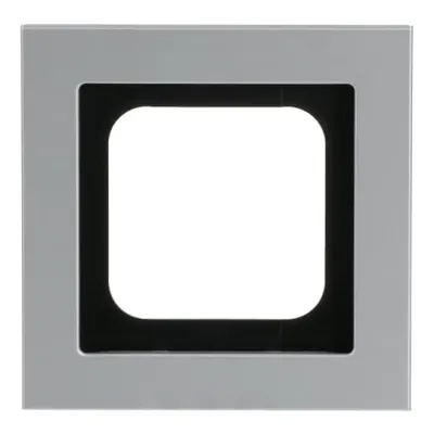 Busch-Jaeger Abdeckrahmen 1-fach 1721-276 | Schalterrahmen | Metall Aluminium matt | Busch-axcent | titan | IP20