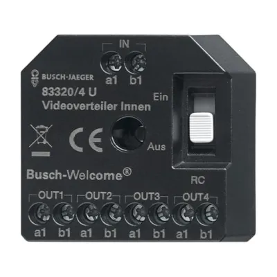 Busch-Jaeger Videoverteiler 83320/4 U | Unterputz | 2-Draht Bus-System | IP20 | 45x45x26mm | Innenbereich