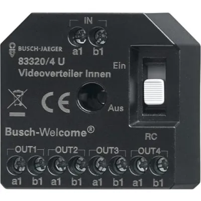 Busch-Jaeger Videoverteiler 83320/4 U | Unterputz | 2-Draht Bus-System | IP20 | 45x45x26mm | Innenbereich