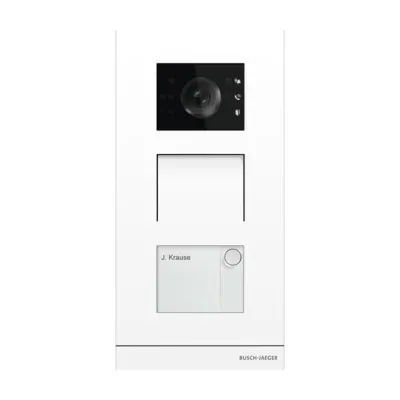 BUSCH-JAEGER Türstation Video H81381P1-W-03 | IP54 | HD-Kamera | Unterputz | 1 Klingeltaste | Aluminium | weiß