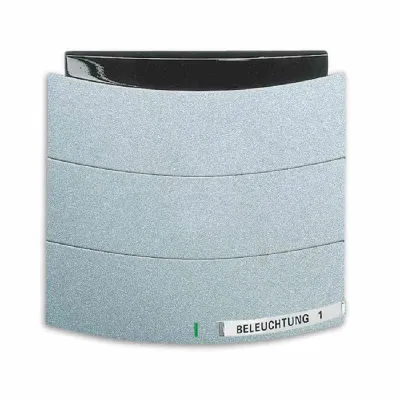 Busch-Jaeger Bedienelement 1/2-fach 6320/10-83 | KNX Tastsensor Unterputz | LED-Anzeige | matt alusilber