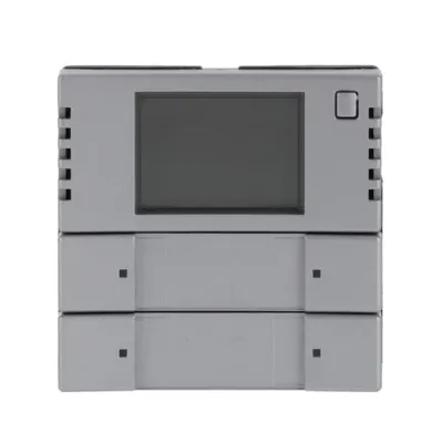 BUSCH-JAEGER Bedienelement 2/4-fach 6128/28-83 | KNX Raumtemperaturregler | Unterputz | Fan Coil | Alu silber