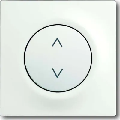 Busch-Jaeger Bedienelement 6430-774 | Jalousieschalter UP | Glimmlampe | Pfeil-Symbol | studioweiß matt | IP20