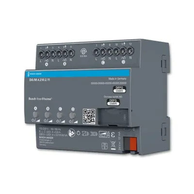 Busch-Jaeger Dimmaktor 4-fach DA/M.4.210.2.11 | free@home REG-Aktor | 4-Kanal Universal-LED-Dimmer 230V 6TE IP20