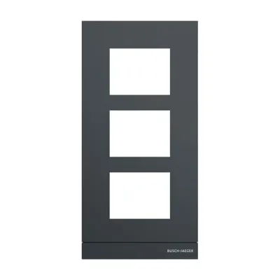 BUSCH-JAEGER Frontplatte Audio 1/3 41393CF-B-03 | Aluminium | 3-fach | für Audiomodul | anthrazit | 135x277x20,5mm