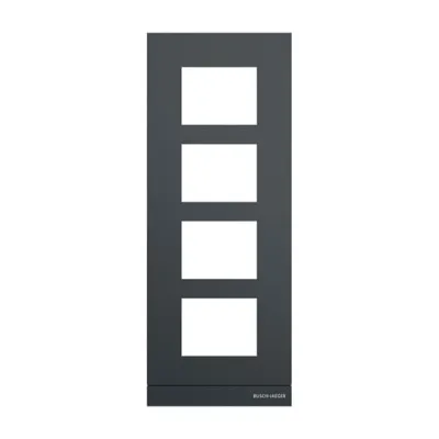 BUSCH-JAEGER Frontplatte Audio 1/4 | 41394CF-B-03 | 4-fach | Aluminium | 135x349x20,5mm | anthrazit | variable Montage