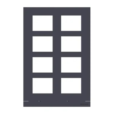 BUSCH-JAEGER Frontplatte Audio 2/4 41398CF-B-03 | 8-fach | für 7 Module | 235x349x20,5mm | Anthrazit | Aluminium