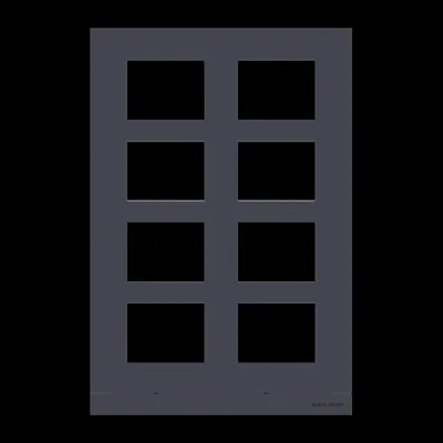 BUSCH-JAEGER Frontplatte Audio 2/4 41398CF-B-03 | 8-fach | für 7 Module | 235x349x20,5mm | Anthrazit | Aluminium