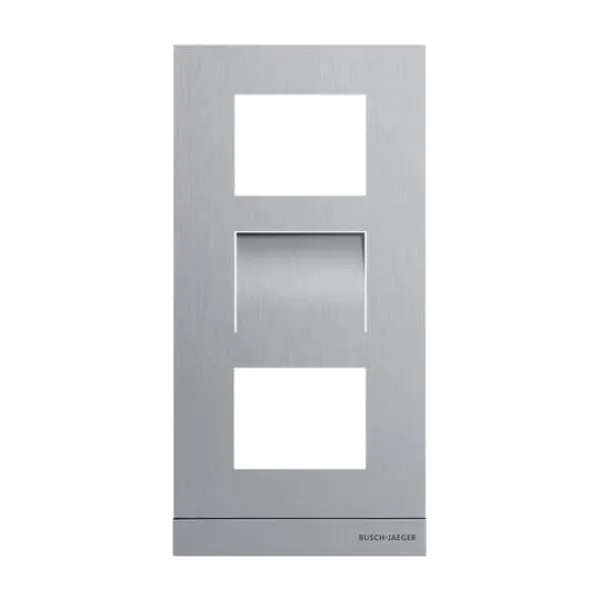 BUSCH-JAEGER Frontplatte Video 1/3 41383CF-A-03 | Einbau | für 1 Funktionsmodul | Aluminium | 135x277x20,5mm | silber