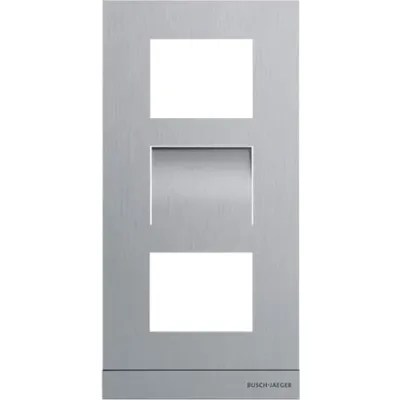 BUSCH-JAEGER Frontplatte Video 1/3 41383CF-A-03 | Einbau | für 1 Funktionsmodul | Aluminium | 135x277x20,5mm | silber