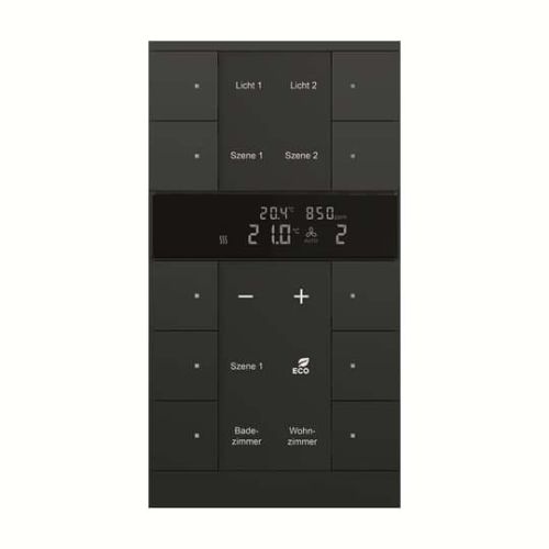 Bild: Busch-J. HVAC/CO2-Gerät 10fach, BE, sw, mat SBC/U10.0.11-885