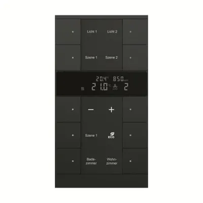 Busch-Jaeger Bedienelement KNX SBC/U10.0.11-885 CO2-Sensor | Raumtemperaturregler | Feuchte-Sensor | Unterputz | schwarz