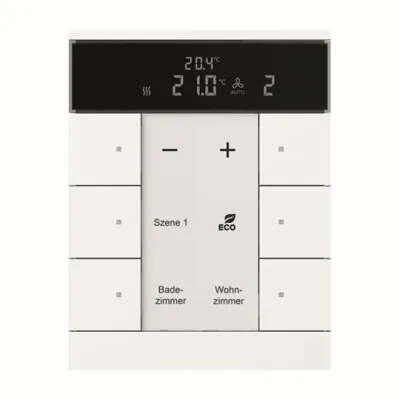 BUSCH-JAEGER SBR/U6.0.11-884 KNX 6-fach | Raumtemperaturregler | Unterputz | LED-Anzeige | matt weiß