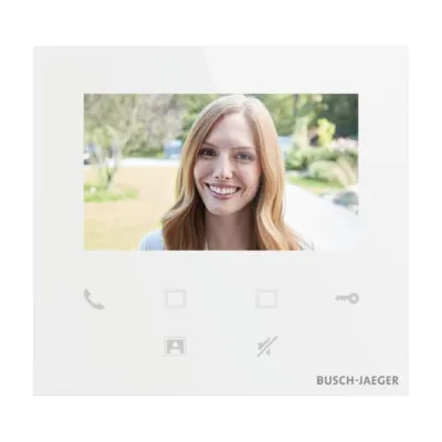 BUSCH-JAEGER Innenstation Video 4.3 WLAN M22401-W-03 | Haustelefon 2-Draht | Memory | Smartphone | Weiß