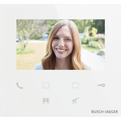 BUSCH-JAEGER Innenstation Video 4.3 WLAN M22401-W-03 | Haustelefon 2-Draht | Memory | Smartphone | Weiß
