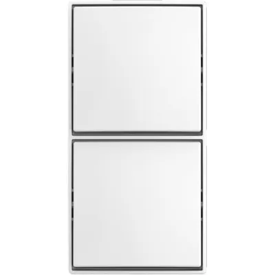 BUSCH-JAEGER Wechselschalter 2601/6/2601/6 APJ-524 | Aufputz | 2-fach | Wippe | IP20 | Kunststoff | weiß