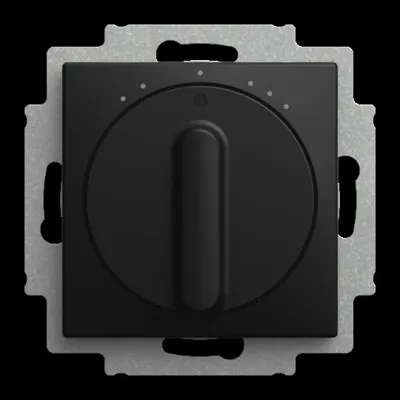 BUSCH-JAEGER Lüfterschalter-Einsatz 2711 UCDRL-915 | 3-Stufen-Drehschalter UP | 1-polig | 10A | schwarz