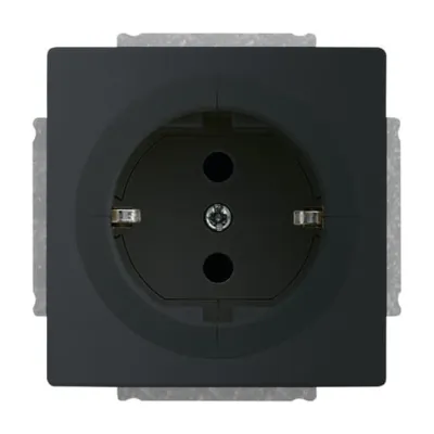 BUSCH-JAEGER Steckdose 20 EUAB-885 | SCHUKO Typ F | Auswurfmechanismus | Berührungsschutz | 16A 250V | matt schwarz