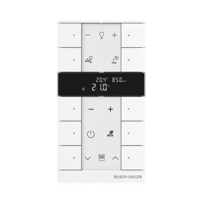 BUSCH-JAEGER Raumtemperaturregler SBC-F-10.0.11-84 | CO2- & Feuchtesensor | free@home | Unterputz | Weiß