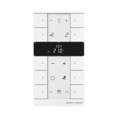 BUSCH-JAEGER Raumtemperaturregler SBR-F-10.0.11-884 | 10-fach | Unterputz | LED-Anzeige | Kunststoff | weiß | matt