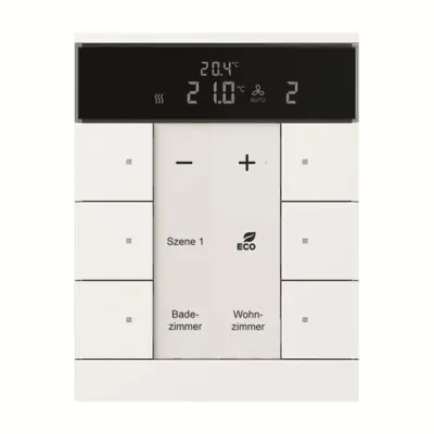 Busch-Jaeger Raumtemperaturregler SBR/U6.0.11-84 KNX 6-fach | Unterputz | Multifunktion | Taster | IP20 | studioweiß