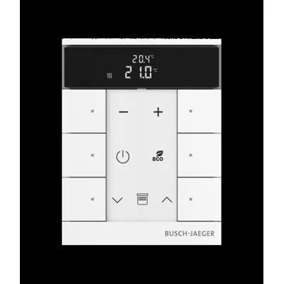 BUSCH-JAEGER Raumtemperaturregler SBR-F-6.0.11-84 | 6-fach Bedienelement Unterputz | free@home | LED-Anzeige | weiß