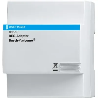 Busch-Jaeger REG-Adapter 83508 | Türkommunikation | Reiheneinbaugerät | 4 TE | 90x72x65 mm | Kunststoff | Zubehör