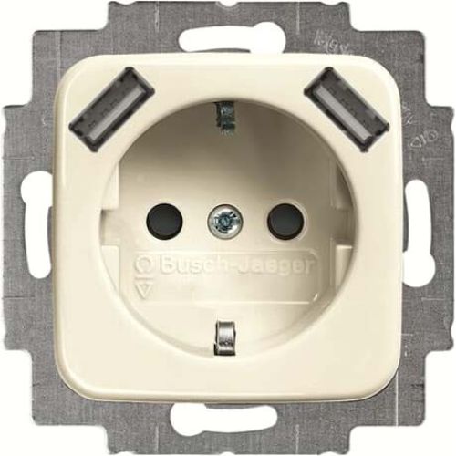 Bild: Busch-J. SCHUKO-2x USB Steckdose 20 EUCB2USB-212
