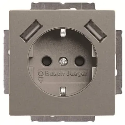 Busch-J. SCHUKO-2x USB Steckdose 20 EUCB2USB-803
