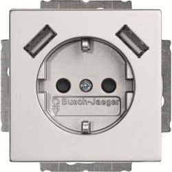 Busch-J. SCHUKO-2x USB Steckdose 20 EUCB2USB-83
