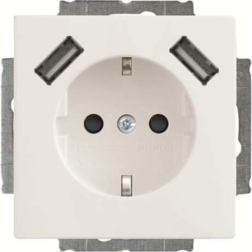Bild: Busch-J. SCHUKO-2x USB Steckdose 20 EUCB2USB-84