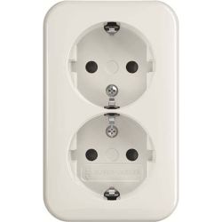 Busch-J. SCHUKO-Doppelsteckdose EBS 202 EAPB/11W