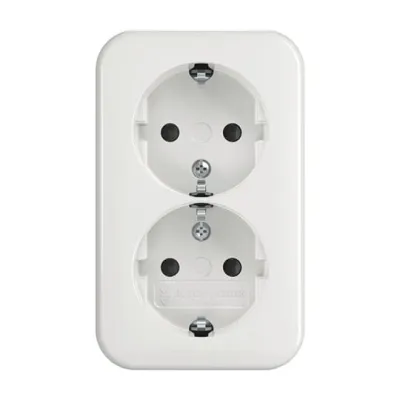 Busch-J. SCHUKO-Doppelsteckdose EBS 202 EAPB/11W