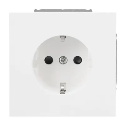 BUSCH-JAEGER SCHUKO Steckdose 20-1 EUCBF-44M | Unterputz | Safety+ Kinderschutz | CEE 7/3 Typ F | 16A 250V | weiß matt