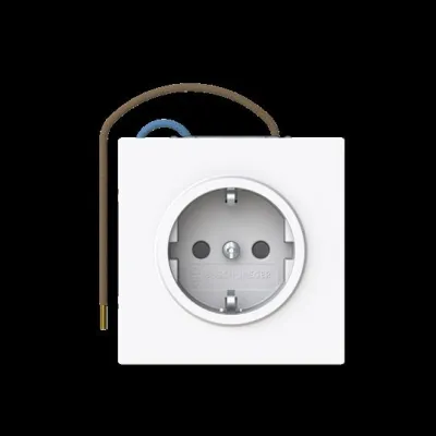 BUSCH-JAEGER SCHUKO Steckdose 20 EUCBLI-44G | Safety+ | Unterputz | Orientierungslicht | 1-fach | weiß glänzend | IP20