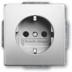 Busch-J. SCHUKO Steckdosen-Einsatz edelstahl 2300 EUCB-866