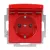 Bild: BUSCH-JAEGER SCHUKO Steckdose 20 EUKB-917 | Unterputz | Klappdeckel | 16A | rot RAL 3020