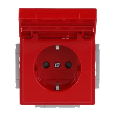 Busch-J. SCHUKO Steckdosen-Einsatz rot RAL302 20 EUKNB-12-82