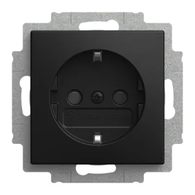 BUSCH-JAEGER Steckdose 20 EUCB-915 | SCHUKO Unterputz | Typ F CEE 7/3 | 16A 250V | matt schwarz | Busch-balance SI