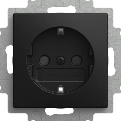 BUSCH-JAEGER Steckdose 20 EUCB-915 | SCHUKO Unterputz | Typ F CEE 7/3 | 16A 250V | matt schwarz | Busch-balance SI