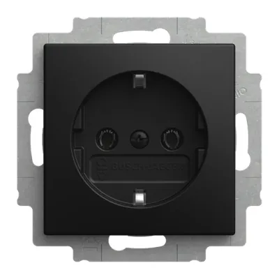 BUSCH-JAEGER Steckdose 20 EUCR-915 | SCHUKO Unterputz IP20 | schwarz matt | 16A 250V | Busch-balance SI